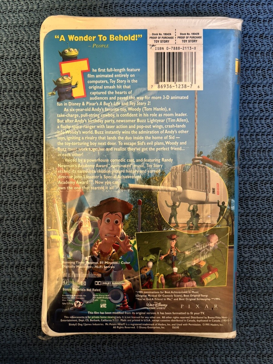 Toy Story (VHS, 2000, Special Edition Clam Shell Gold Collection