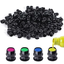 YILONG 200-800PCS Tattoo Ink Cups Doll Shape Disposable Plastic Caps with Base