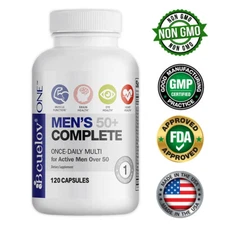 Bcuelov ONE Daily Men's 50+ Complete MultiVitamin MultiMineral, 30/60/120 Caps
