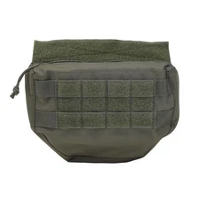 MIL-TEC Dropdown pouch molle type small tactical utility bag front panel olive