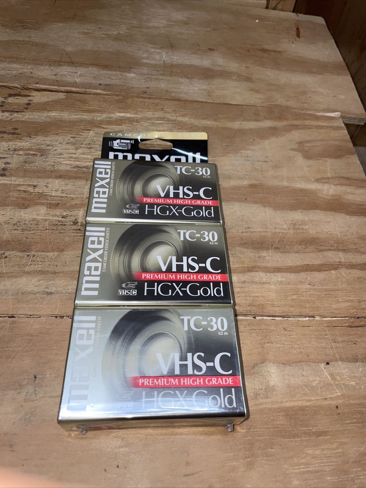 Maxell Camcorder VHS-C Video Tapes HGX Gold Premium High Grade TC-30 Brand New-image