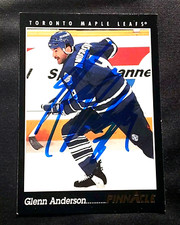 GLENN ANDERSON TORONTO MAPLE LEAFS HOCKEY LEGEND AUTOGRAPHED SIGNED HOCKEY CARD