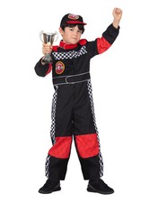 Formel Eins Pilot Kostüm für Kinder - Rennfahrer Overall als schnelle