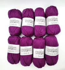 Cascade Yarns Cherub DK Yarn Lot of 8 Skeins 50 g Each. Color # 31 Purple