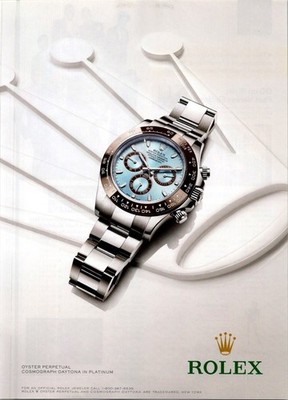 2014   ROLEX OYSTER Daytona Platinum  Print Ad   2000's Fashion FA-08