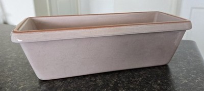 Emile Henry Beige Ceramic Glazed Terra Cotta 10'' Loaf Casserole Baker Dish Pan