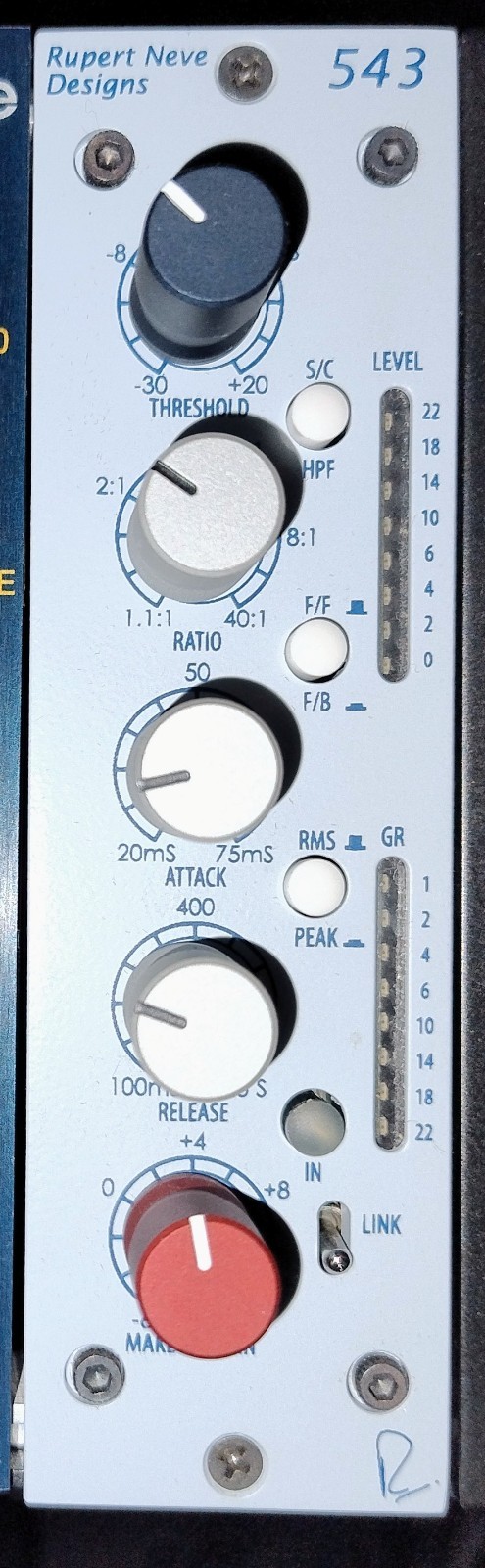 Compressore analogico mono Rupert neve design 543