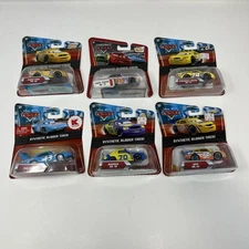Disney Pixar Cars Synthetic Rubber Tires Lot of 6 Sidewall Shine King RPM Vinyl
