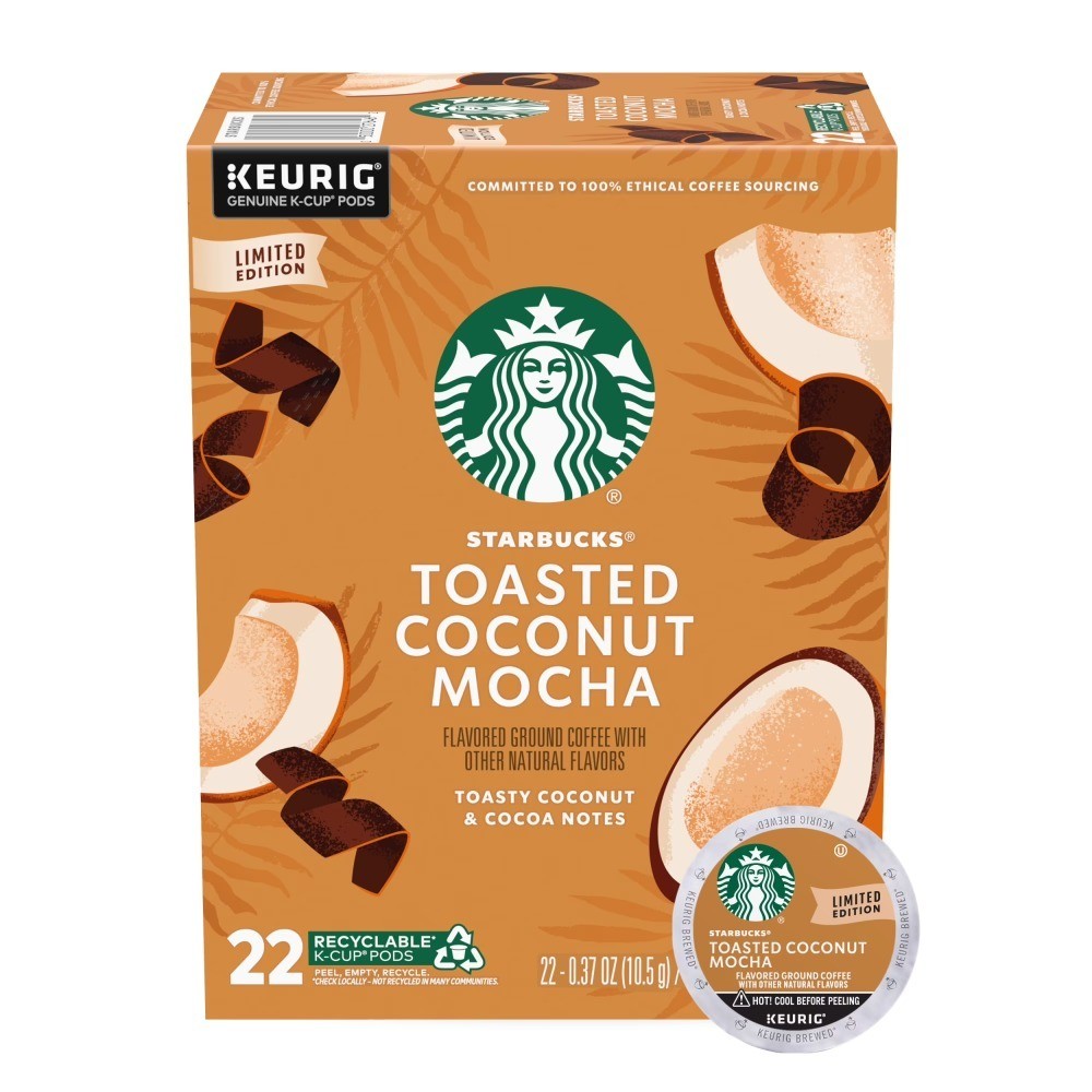 Toasted Coconut Mocha Hot Iced Coffee Flavored K-Cup Pods 22