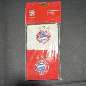 FC Bayern München Wristband Schweissband 2er Set Red/White Cotton Elastane