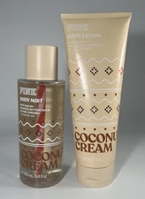 Victoria’s Secret PINK Coconut Cream Body Mist & Body Lotion Set NEW