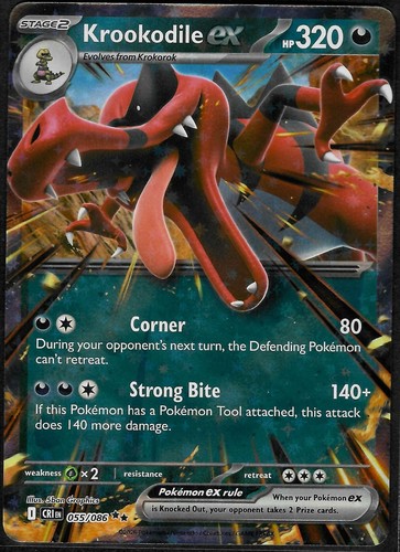 Pokemon Chaos Rising Krookodile ex 55/126 NM
