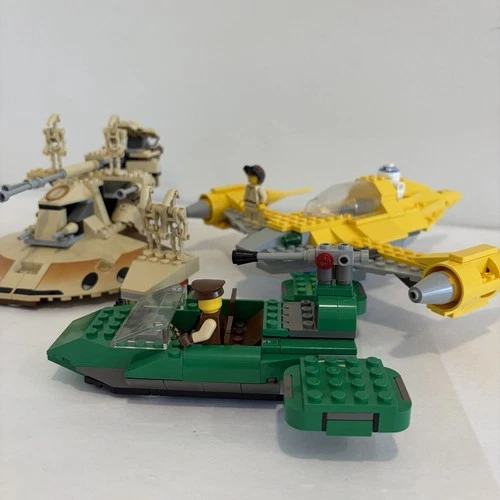 LEGO Star Wars Lot 7124 Flash Speeder 7141 Naboo Fighter 7155 AAT Sets LEGO Lot