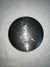 Vintage C.H. Hanson Co. Chicago IL Etched Metal Paperweight 