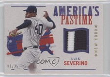 2022 Chronicles America's Pastime Swatches Holo Gold 1/25 Luis Severino 0e2x