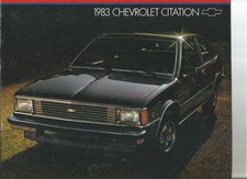 Original 1983 Chevrolet Citation Dealer Sales Brochure Catalog
