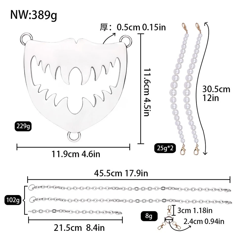 Metal Chastity Belt with Monster Mouth Design&Hanging Pearl for Orgasm Control - Image 2 of 4