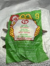 1999 McDonalds Happy Meal TY Claude The Crab Beanie Baby Plush Toy  9 NEW