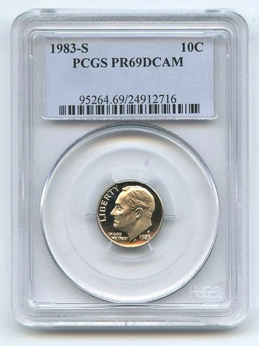 1983-S Roosevelt Dime Proof — photo from the most recent tracked eBay sale