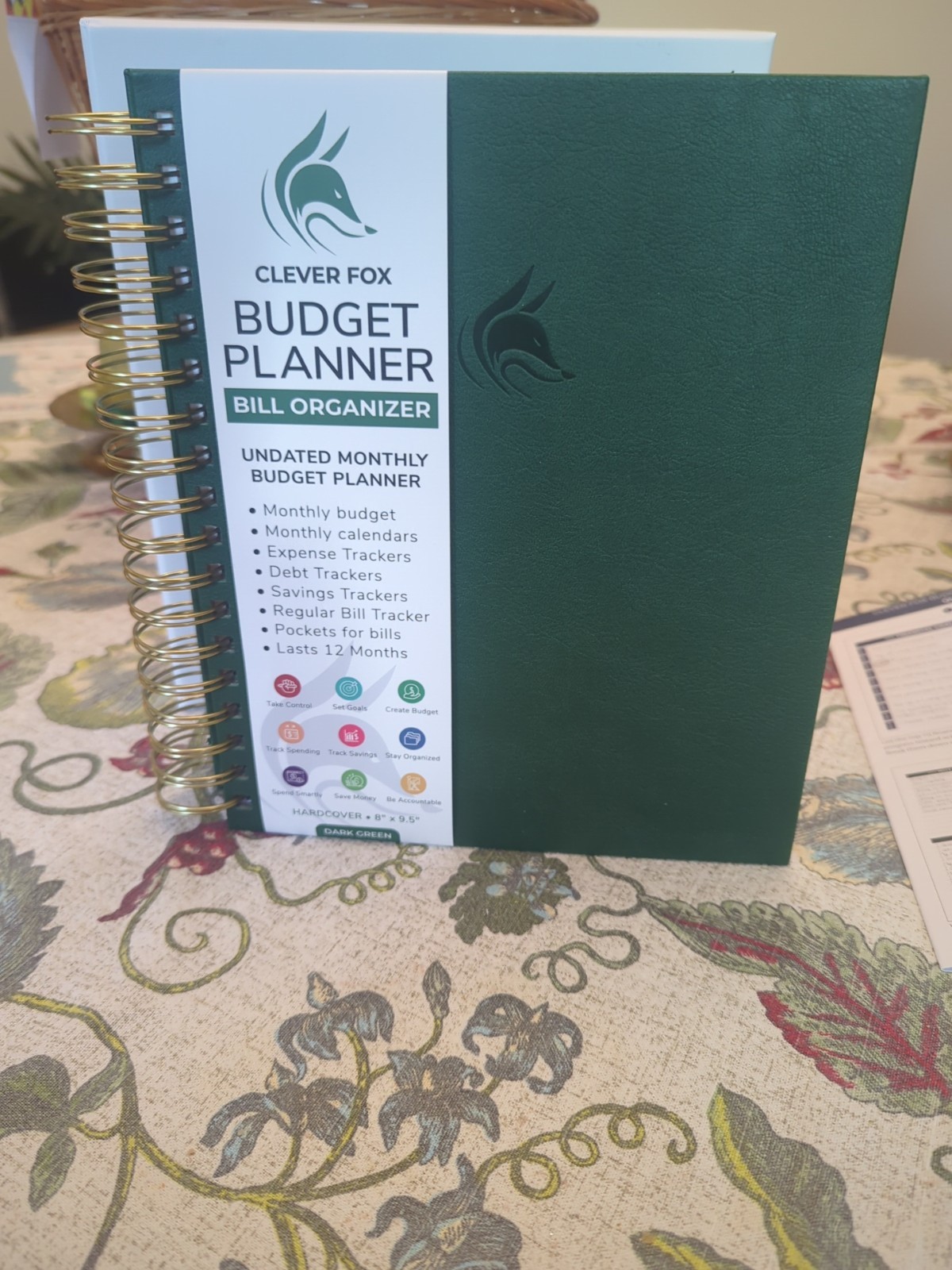 Clever Fox Budget Planner and Bill Organizer Undated 12 Month Unused