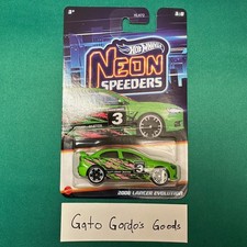 Hot Wheels Neon Speeders 2008 Lancer Evolution Green Walmart Exclusive