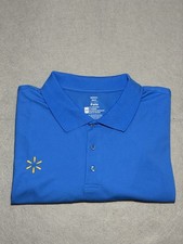 Walmart Employee Polo Shirt Mens 3XL Blue Short Sleeve Work Uniform