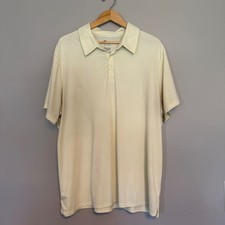 All in Motion Mens XXL Pale Yellow Short Sleeve Performance Stretch Polo Shirt
