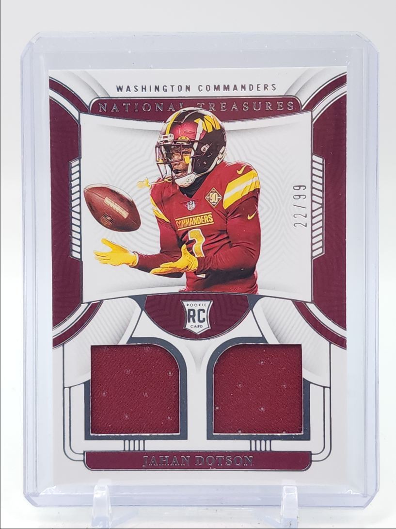 Jahan Dotson Panini National Treasures Rookie Dual Materials #JDO Base