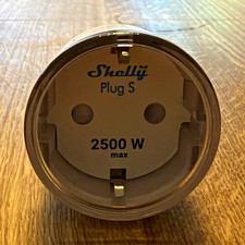 Shelly Plug S Smart-Zwischenstecker 2500 W Typ F 1 Steckdose Weiß