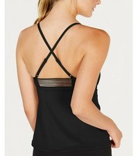 Swimwear Nike Women Black Cross Back Tankini Casual Everyday Size Small