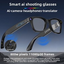 AI Smart Glasses-Video Camera-Open Ear Audio-IOS Compatible 800W-1080p-30fps 