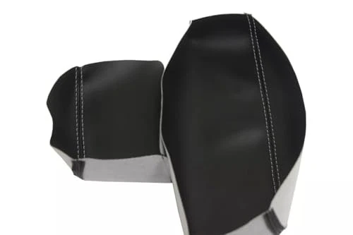 Center Console Armrest Cover for Audi Q7 2007-2015 Black with Black Stitch - Изображение 4 из 4