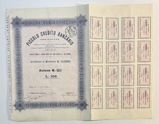1928 PICCOLO CREDITO BANCARIO