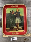 Vintage Coca Cola Tray 1942 Two Girls at Car Roadster Original Coke Serving Tray