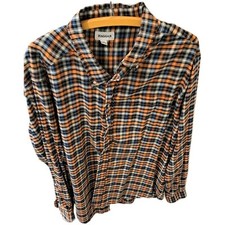 HAGGAR MENS XXL 2XL LONG SLEEVE BUTTON UP DRESS SHIRT PLAID-A-1-004