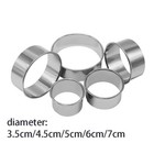 5PC Stainless Steel Round Biscuit Cutter Set Dumpling Pastry Mold Baking Tool UK