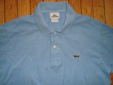 LACOSTE MEN'S BLUE PIQUE POLO SHIRT SIZE 5 GREAT 