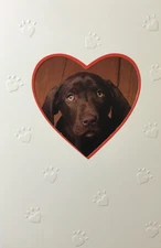 Marcel Schurman- Valentine- For Anyone- Chocolate Lab In Heart- Embossed
