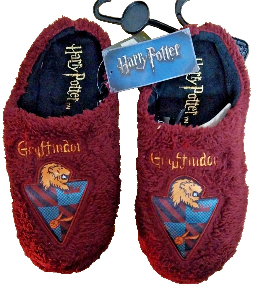 Zapatillas para hombre Harry Potter hogar interior sin cordones mulas acogedoras zapatos cálidos Reino Unido 10/11