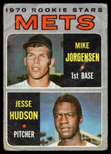 Mets 1970 Rookie Stars (Mike Jorgensen / Jesse Hudson) RS, RC 1970 Topps #348