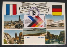 Carte Maximum Timbre N° 1739 Coopération Franco Allemagne Obl Strasbourg 1973