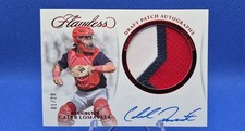 2025 Panini Flawless - Draft Patch Autographs Caleb Lomavita #DPA-CL Ruby 1/20 