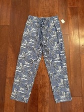 NWT Tommy Bahama Men's Blue Lightweight Printed Drawstring Pajama Pants Size M