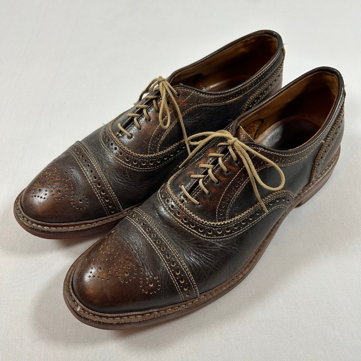 Allen Edmonds Strandmok Cap toe Oxford Men’s Size 11.5 Brown Saddle Dainite Sole Allen Edmonds Strandmok Brown Cap-Toe Oxfords Dainite Sole  main image 3