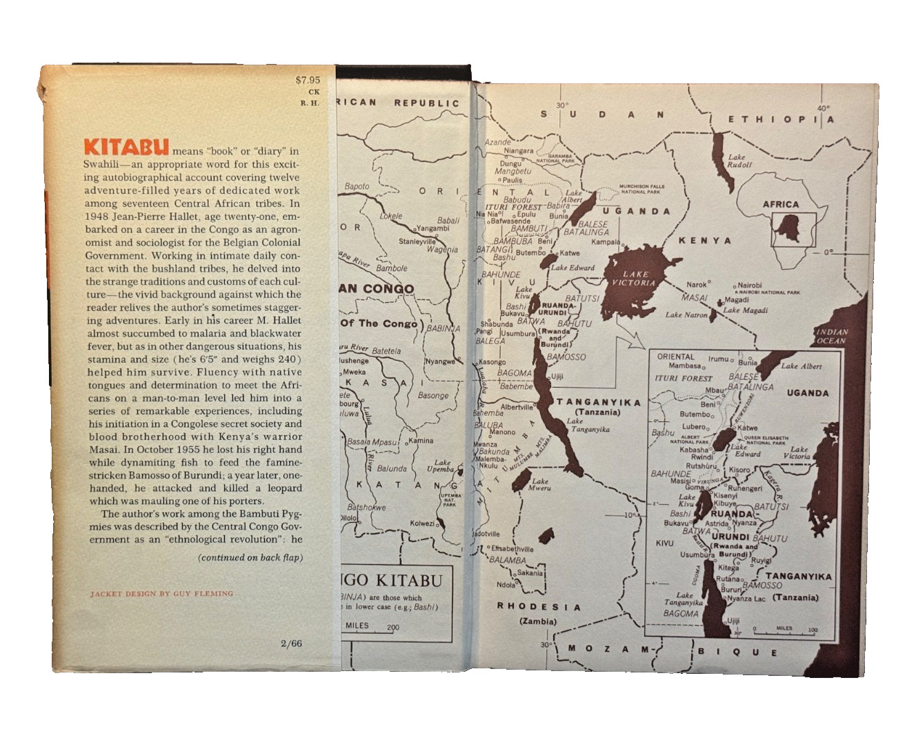 CONGO KITABU twelve years in Central Africa - SIGNED by Jean-Pierre Hallet 1966