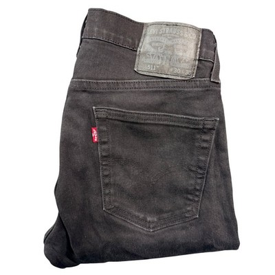 Levis 511 Slim Fit Black Denim Jeans Mens W30 L30 PC9-04511-1907