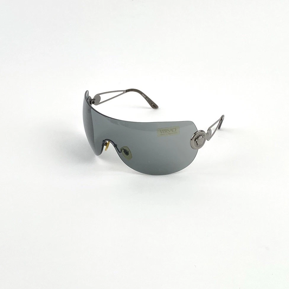 Versace Black Shield Sunglasses for Women for sale | eBay display picture 2