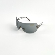 Vintage Versace Mod. 2038 Oversized Shield Mask Sunglasses 1001/87 110 Italy