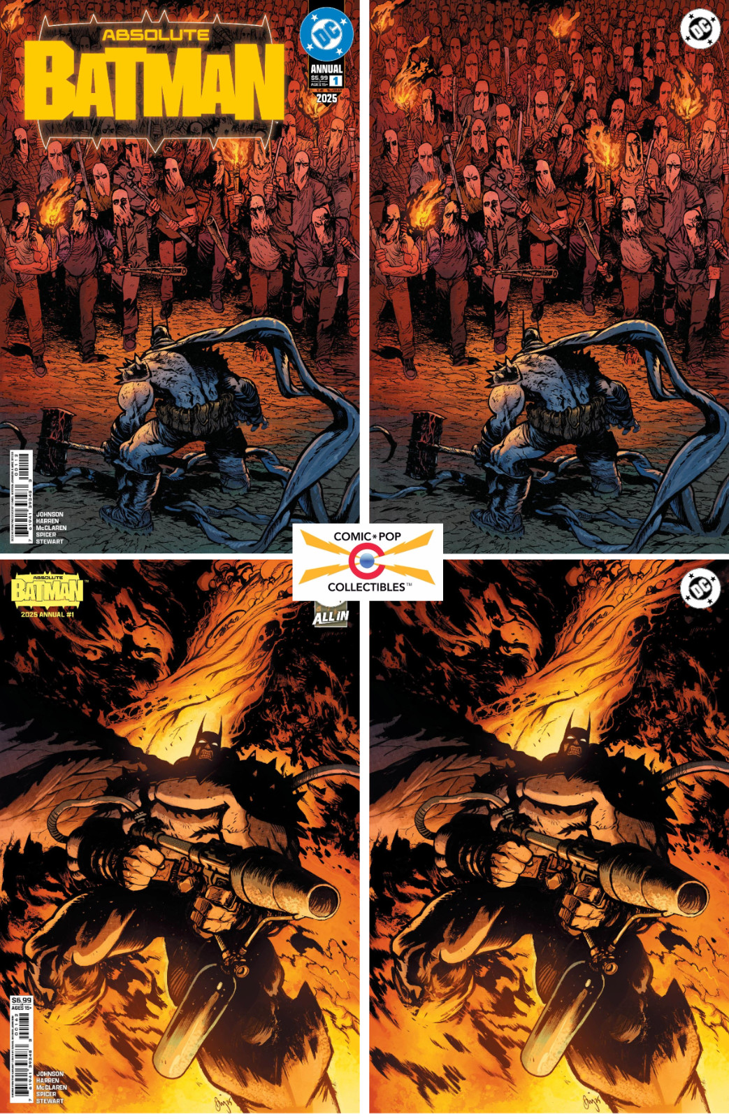 (2025) ABSOLUTE BATMAN ANNUAL #1 2nd Print 4 Variant Cover Set 1/21/26