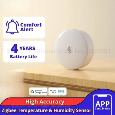 Temperature & Humidity Sensors Thermometer Detectors Smart Home Works with Alexa